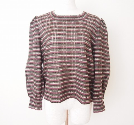 緑×ピンクのボーダーカットソー！斉藤都世子