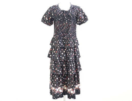 ピンクハウスの花柄ティアードワンピ