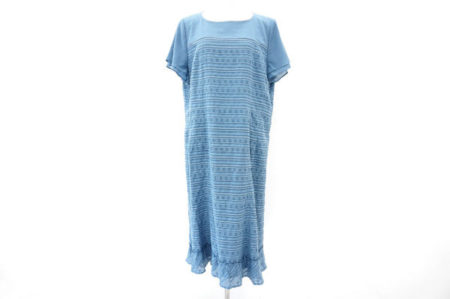 爽やかな水色！レリアンのシルク混ボーダーワンピースを買い取りました