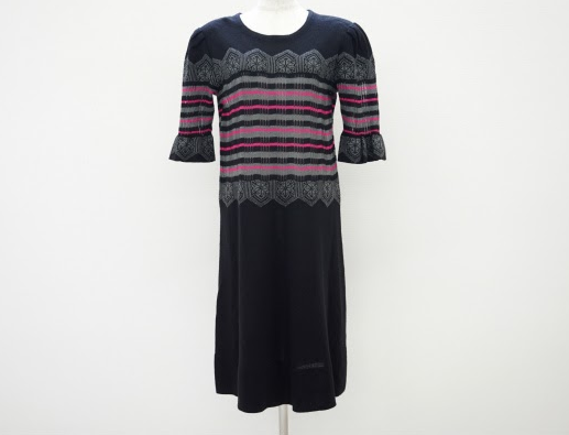 上品カラーのボーダーワンピ！斉藤都世子