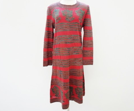 バラとボーダーでエレカジな斉藤都世子のワンピ