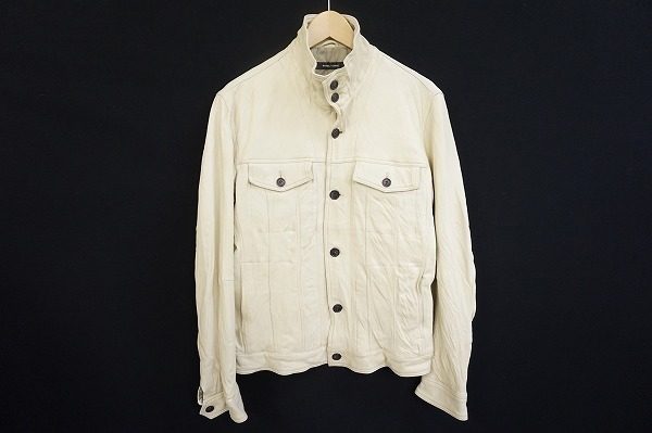 シワ加工がスタイリッシュなリキエルオムのレザージャケットを買い取りました