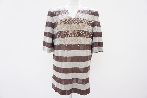 技ありボーダーデザインの斉藤都世子のニットを買取いたしました