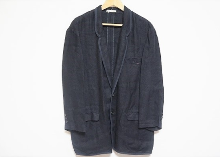 麻混で着心地抜群なブラックのシングルジャケット！パパス