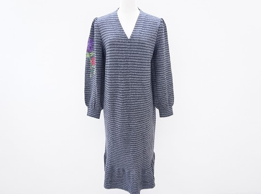 細身ボーダーワンピース！斉藤都世子