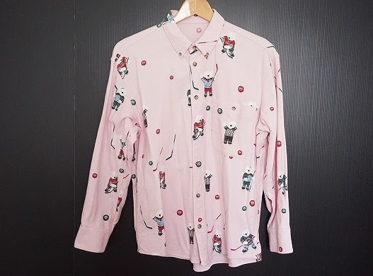 可愛らしいクマ柄のネルシャツ!パパス