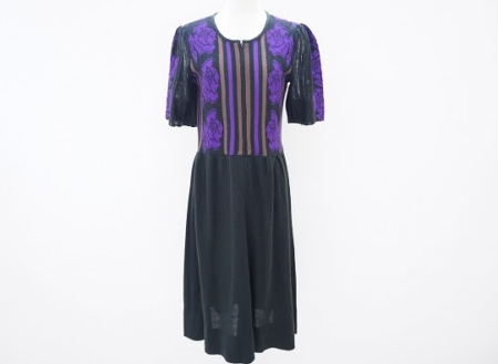 ストライプ柄と薔薇柄の半袖ワンピース！斎藤都代子