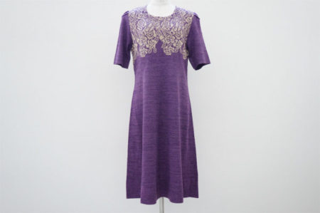 身頃のデザインが上品な斉藤都世子の半袖ワンピースを買い取りました