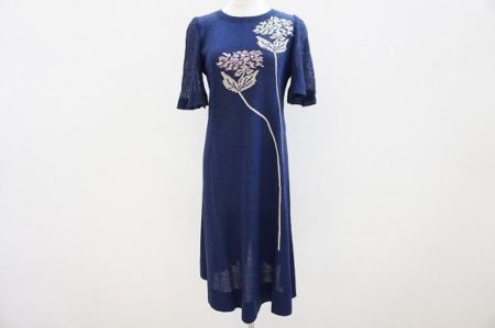 すっきり見えする斉藤都世子の五分袖ワンピースを買い取りさせていただきました