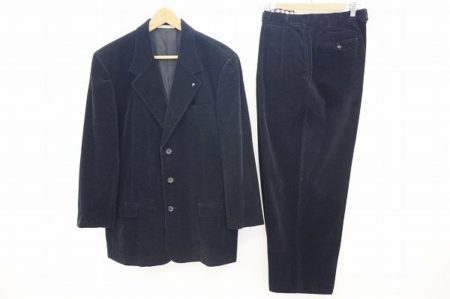 着こなし次第でカジュアルスタイルにも使える、パパスのコーデュロイスーツを買取いたしました