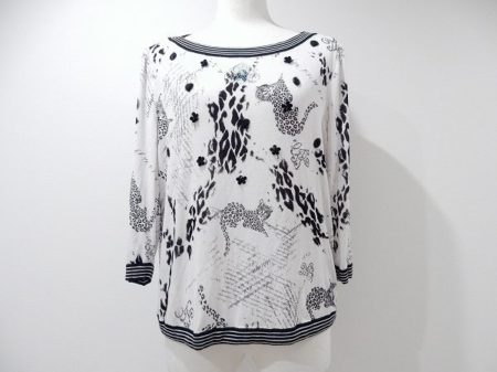 ボートネックデザインの伊太利屋の七部袖ブラウスを買い取りました