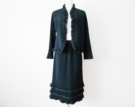 ピンドットが大人フェミニンな詩仙堂の美品セットアップ