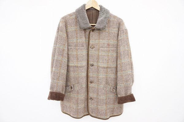 ボア付きでしっかり暖かい!ハリスツイードのジャケットをお譲りいただきました