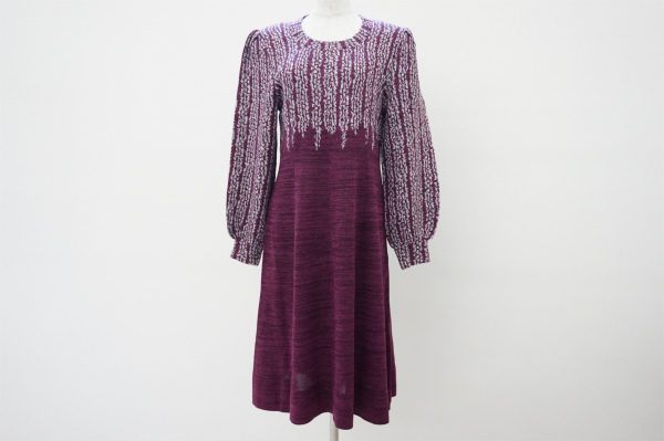 おしゃれな切り替えデザイン！斉藤都世子の長袖ワンピースを買い取りました