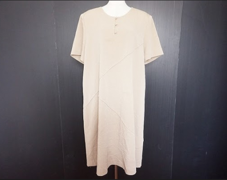 シンプルでもちりめん素材でお洒落ワンピ！詩仙堂