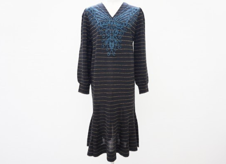 斉藤都世子のボーダーワンピを美品状態で買取させて頂きました。