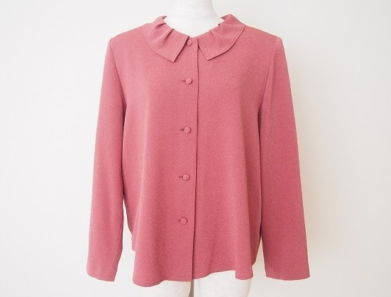 フェミニンピンクの長袖カーディガン！詩仙堂