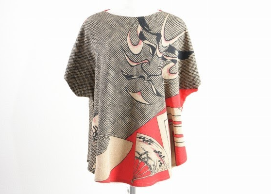 赤×グレーに和柄が映える詩仙堂のカットソーを買取させて頂きました。