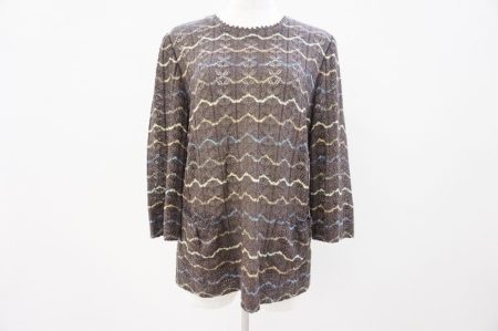 波模様の柄が優しい印象に！斉藤都世子カットソーを買取しました