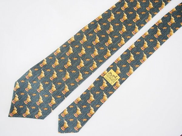 アニマル柄とは思えないエレガントさ!エルメスネクタイを買取しました