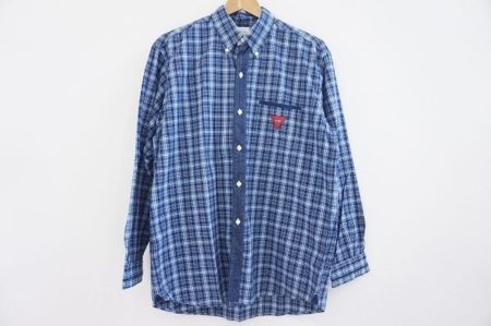 異素材ミックスがおしゃれなカールヘルムのチェック柄シャツをお売りいただきました