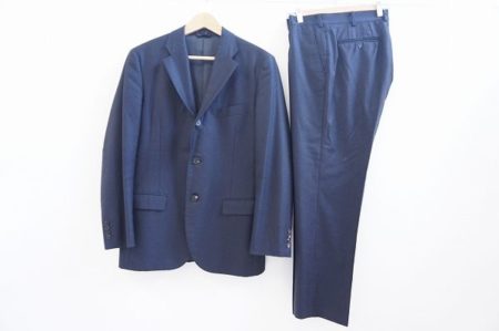 爽やかな色味！パパスのウール素材メンズスーツを買い取りました