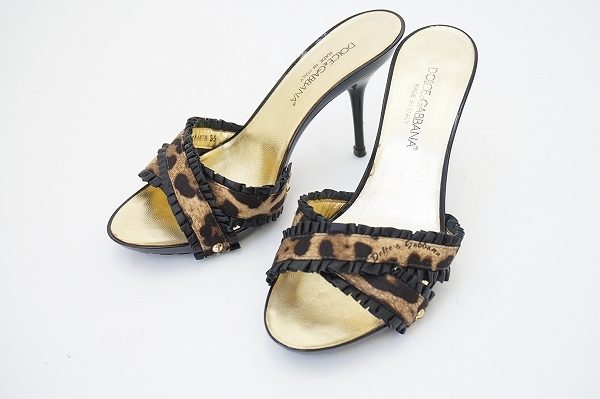 レースとレオパードの組み合わせが絶妙！ドルチェ&ガッバーナサンダルを買取しました