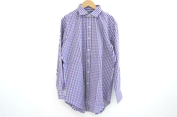 軽やかなギンガムチェック！ポロラルフローレンの長袖シャツを買い取りました