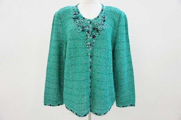 きれいなエメラルドグリーン!アトリエサガンのジャケットを買い取りました