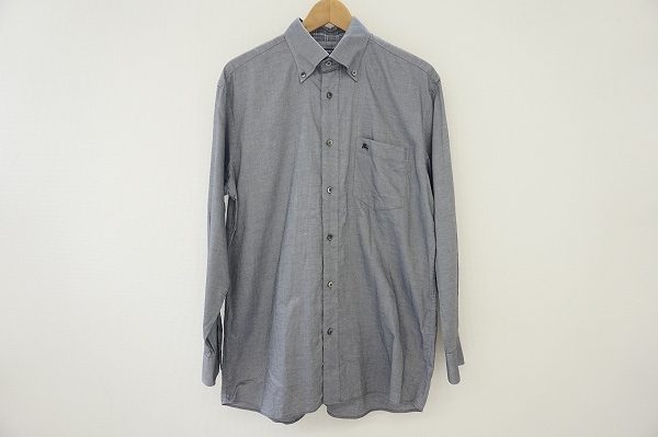 さわやかさと安定感も演出できる！バーバリー長袖シャツを買取しました