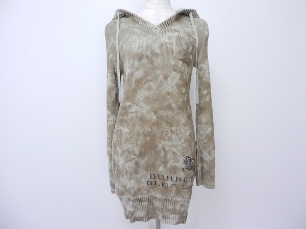 肌なじみのよいベージュで優しい印象に！バーバリーブルーレーベルフード付きチュニックを買取しました