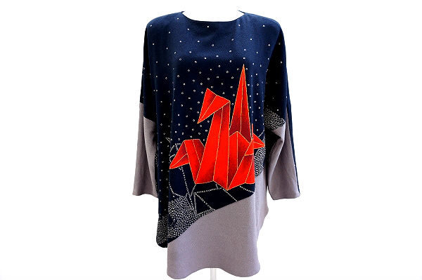 立体感のある鶴で抜群の存在感！詩仙堂のチュニックを買取しました