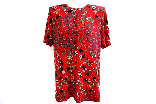 ビビっと目を惹くにぎやかなデザイン！詩仙堂のチュニックをお売りいただきました