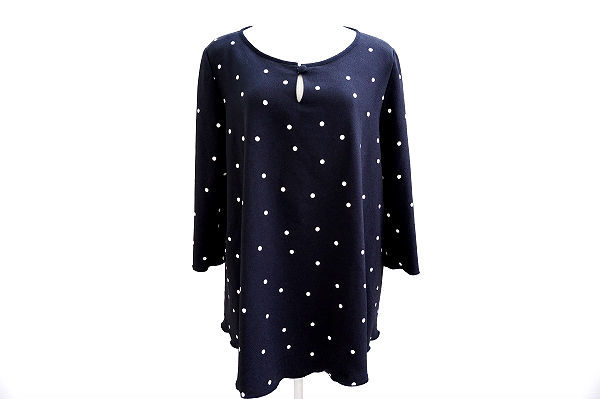 シンプルなドットで冷涼感のある印象に！詩仙堂のチュニック