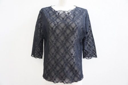 レースと和の融合で落ち着いた印象に 詩仙堂のトップスをお売りいただきました