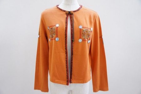 ビタミンカラーのオレンジでパワフルなイメージに！アルベロベロのカーディガンをお売りいただきました