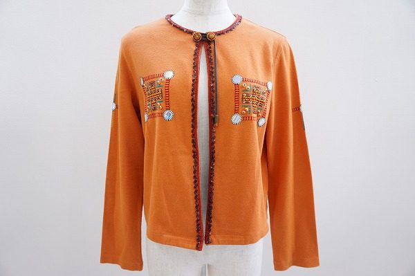 ビタミンカラーのオレンジでパワフルなイメージに！アルベロベロのカーディガンをお売りいただきました