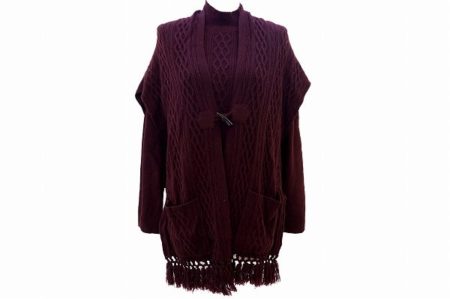 エンジ色のシックなお色味がエレガント！レリアンのアンサンブルを買取しました