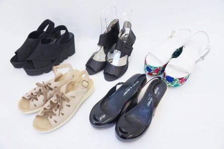 シンプルからフェミニンまで勢ぞろい！銀座かねまつシューズ5点セットを買取しました