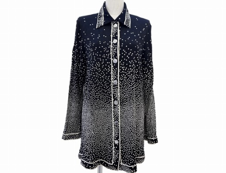 ピンドットのグラデーションが幻想的なブラウス！レオナール