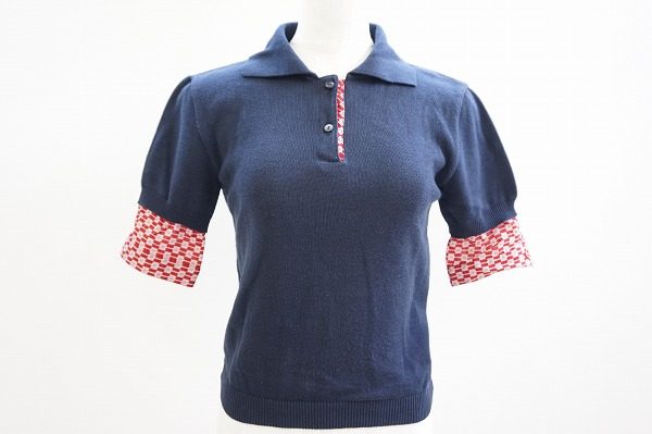 ネイビー×レッドの絶妙な組み合わせが可愛い!ミュウミュウのカットソーをお売りいただきました