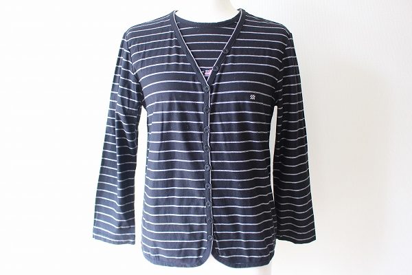 安定感がある黒ボーダーで組み合わせの幅が広がる！マドモアゼルノンノンのアンサンブルを買取しました