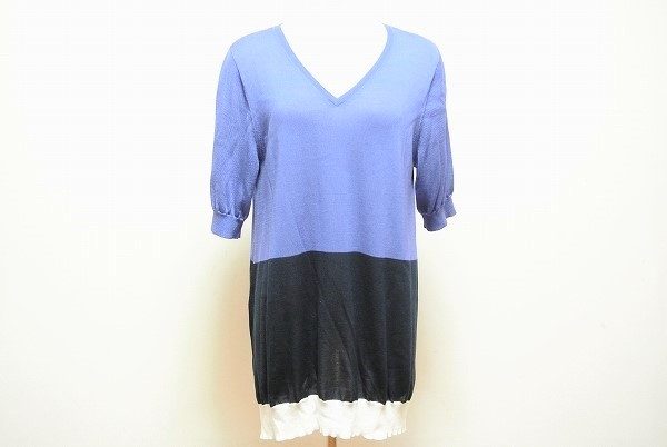 スッキリブルーが凛とした印象を作り上げます!自由区のカットソーをお売りいただきました