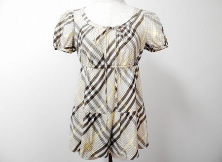 メリハリあるチェックが上品に映る！バーバリーブルーレーベルのチュニックを買取しました
