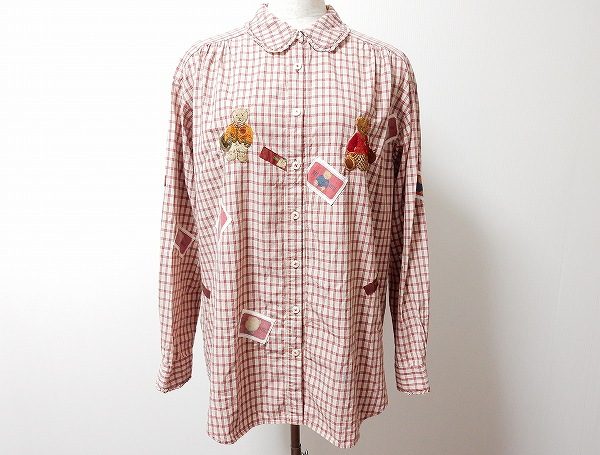 チェック×花柄のバランスが絶妙です!ピンクハウスのシャツブラウスを買取しました