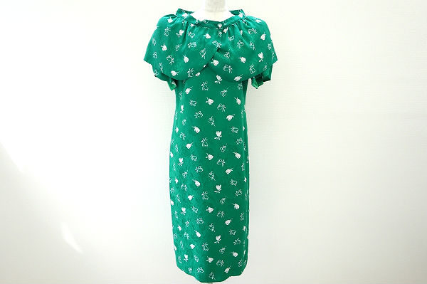 元気をもらえるグリーンが素敵！ハナエモリのワンピースを買取しました