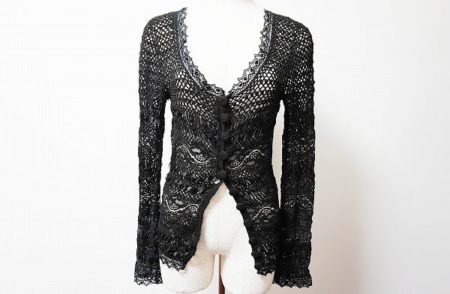 かぎ編みデザインがクールな印象に！アダムジョーンズ カーディガンを買取しました