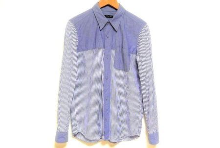 ブルーとストライプのバランスで爽やかさを演出！メンズビギ 長袖シャツを買取しました