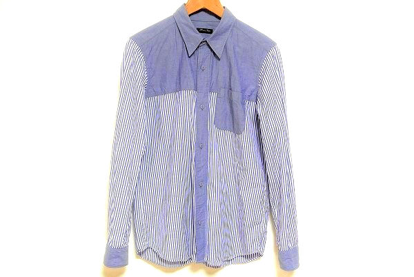 ブルーとストライプのバランスで爽やかさを演出！メンズビギ 長袖シャツを買取しました