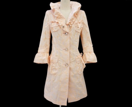 柔らかピンクレオパード柄のライトアウター！伊太利屋